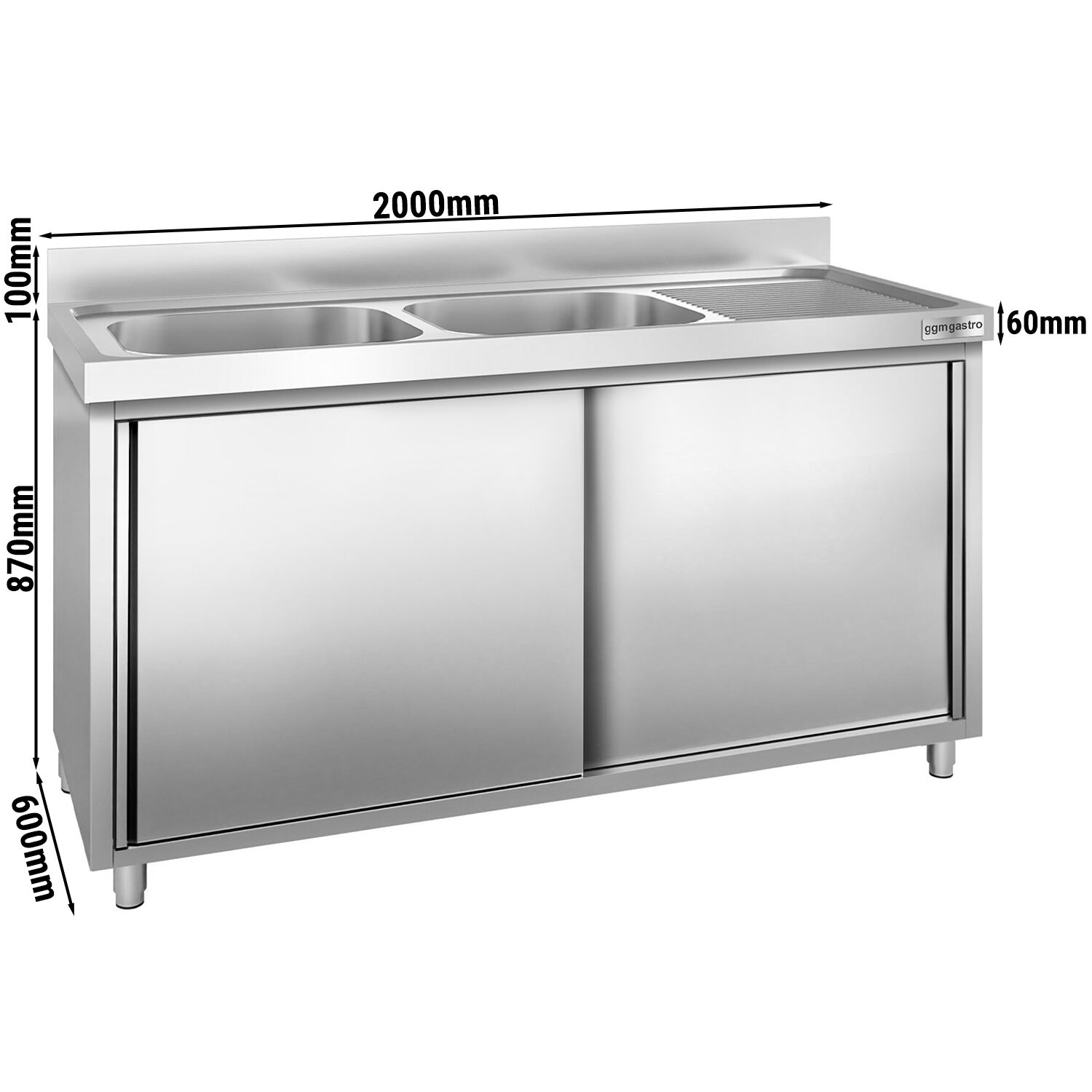 Valamukapp PREMIUM 2000x600 mm – 2 valamut vasakul