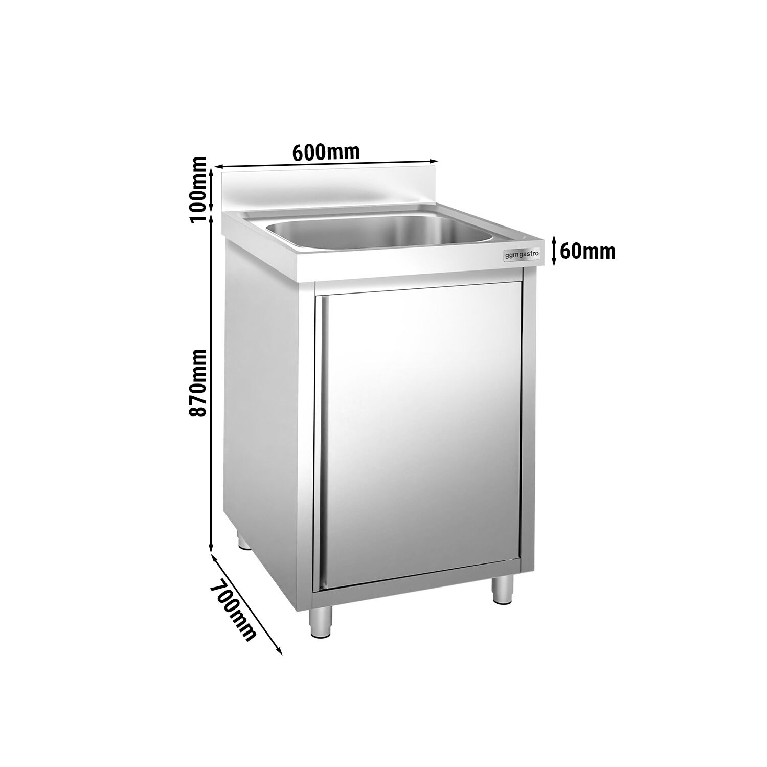 Valamukapp PREMIUM 600x700 mm – 1 valamu keskel