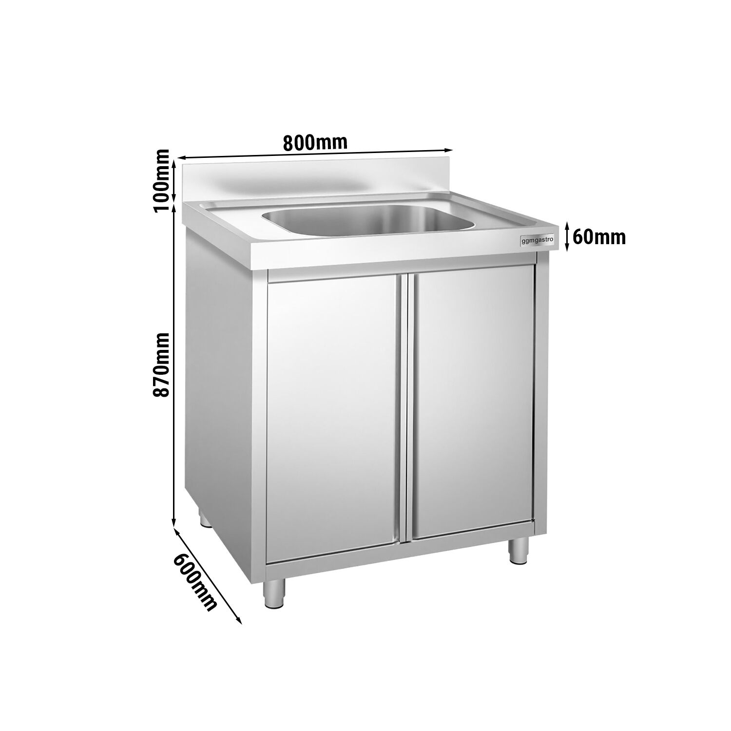 Valamukapp PREMIUM 800x600 mm – 1 valamu keskel