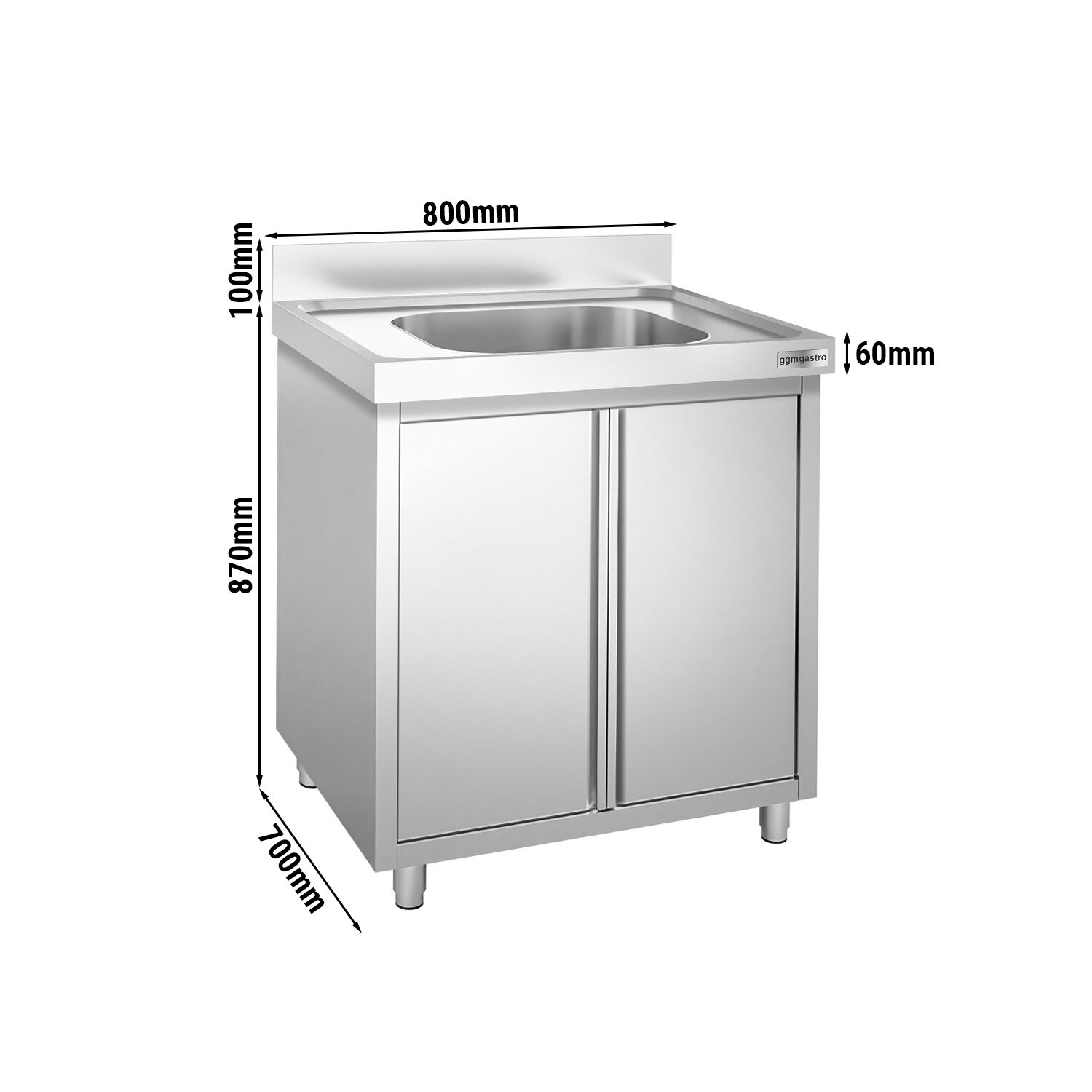 Valamukapp PREMIUM 800x700 mm – 1 valamu keskel