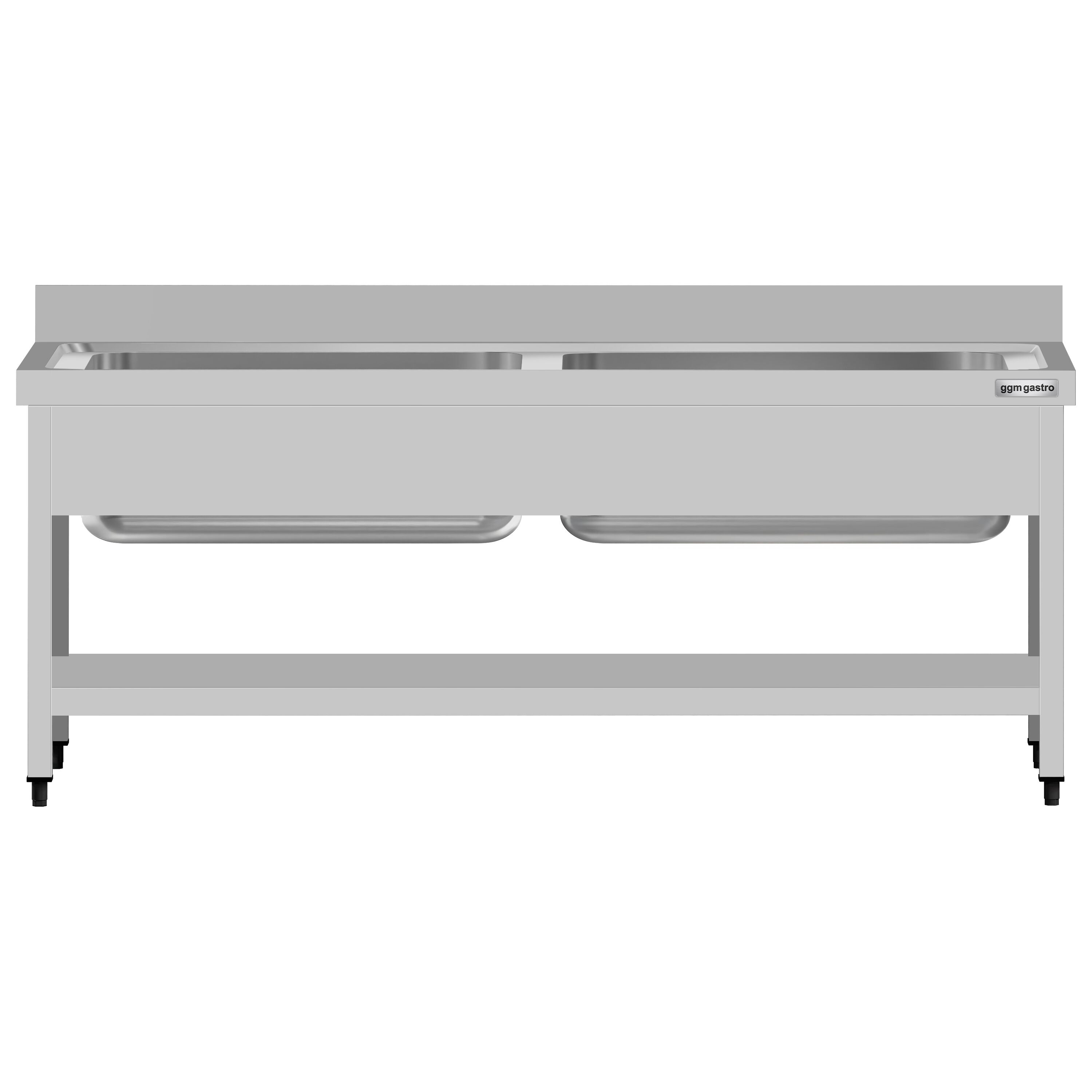 Valamulaud ECO 1800x700 mm – riiuliga, tagaservaga