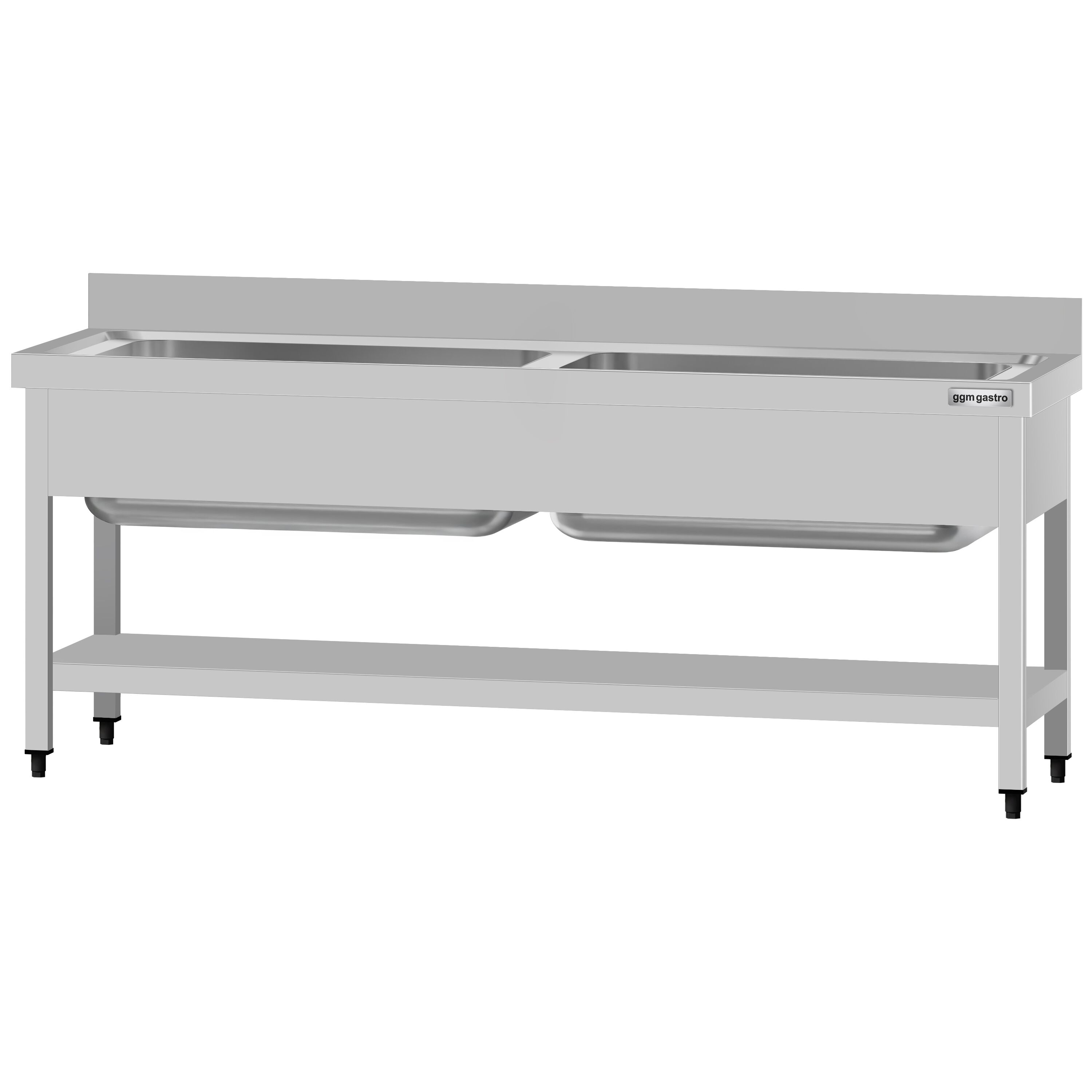 Valamulaud ECO 1800x700 mm – riiuliga, tagaservaga