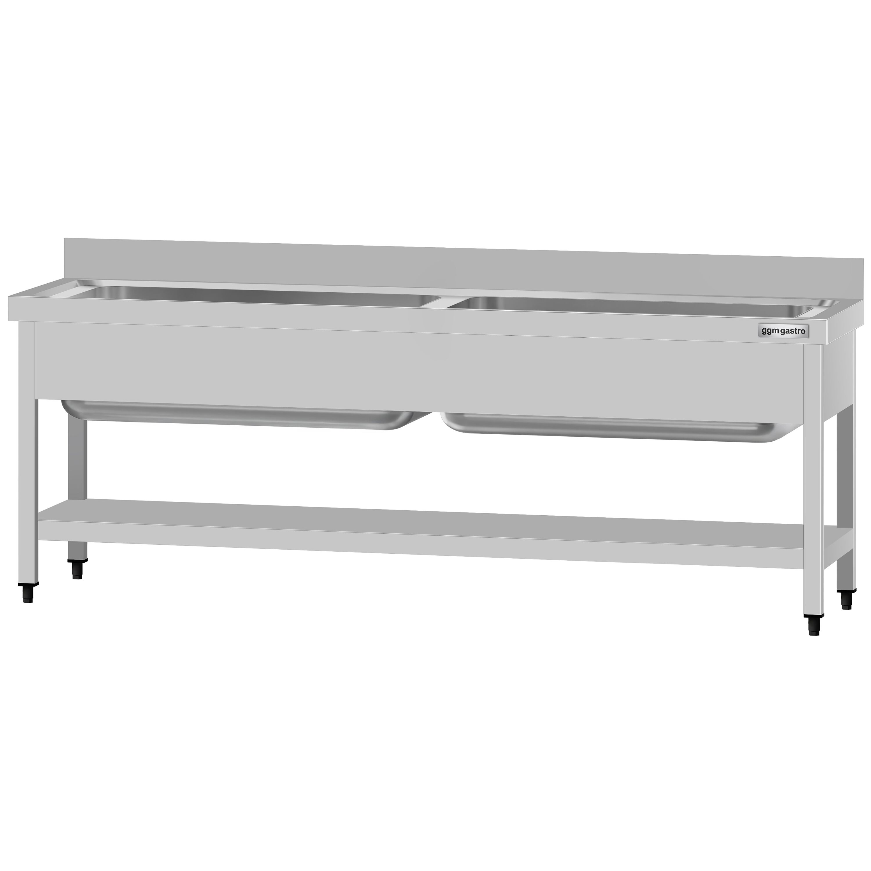 Valamulaud ECO 2000x700 mm – riiuliga, tagaservaga