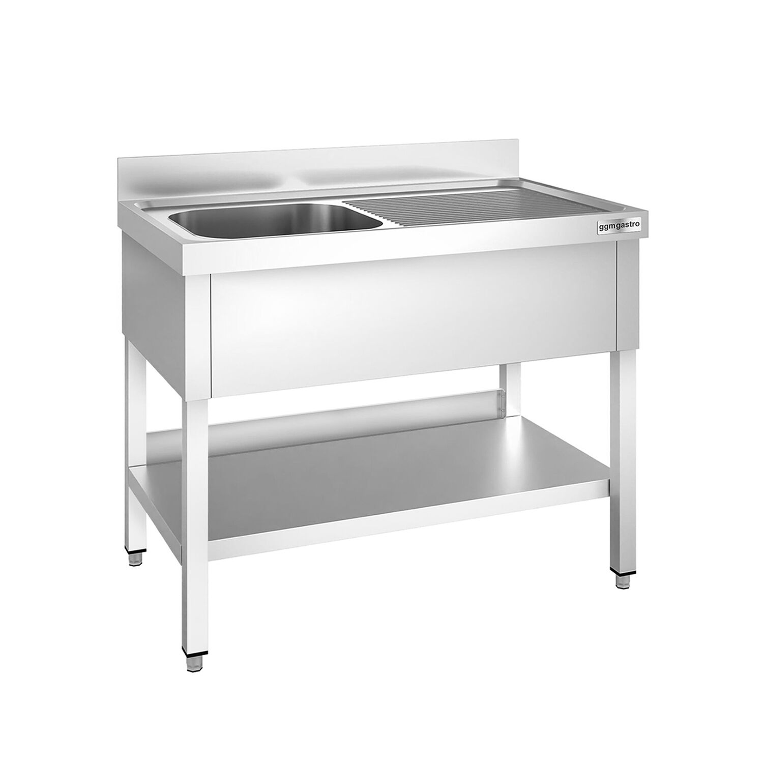 Valamulaud PREMIUM 1000x600 mm – riiuliga, 1 valamu vasakul
