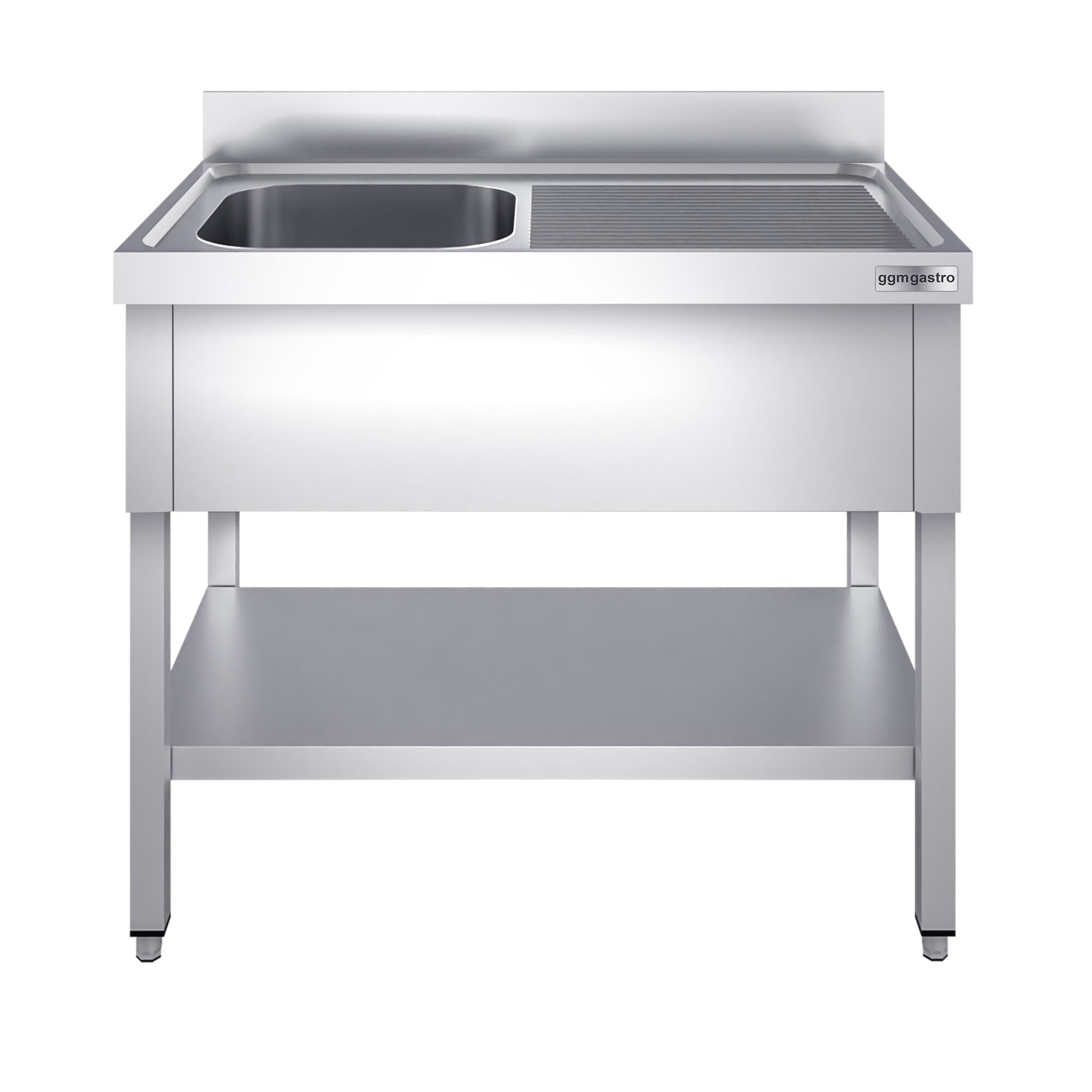 Valamulaud PREMIUM 1000x600 mm – riiuliga, 1 valamu vasakul