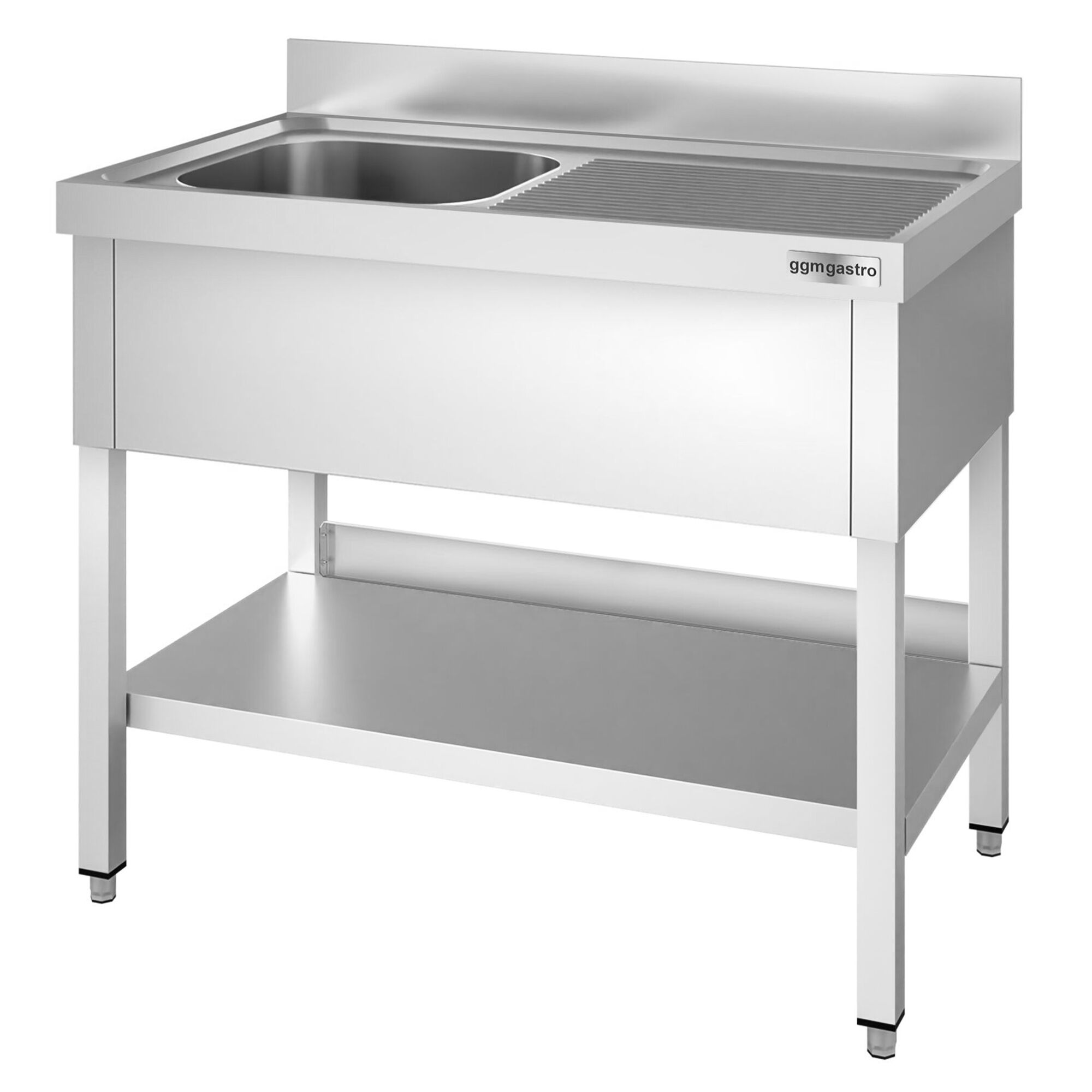 Valamulaud PREMIUM 1000x600 mm – riiuliga, 1 valamu vasakul