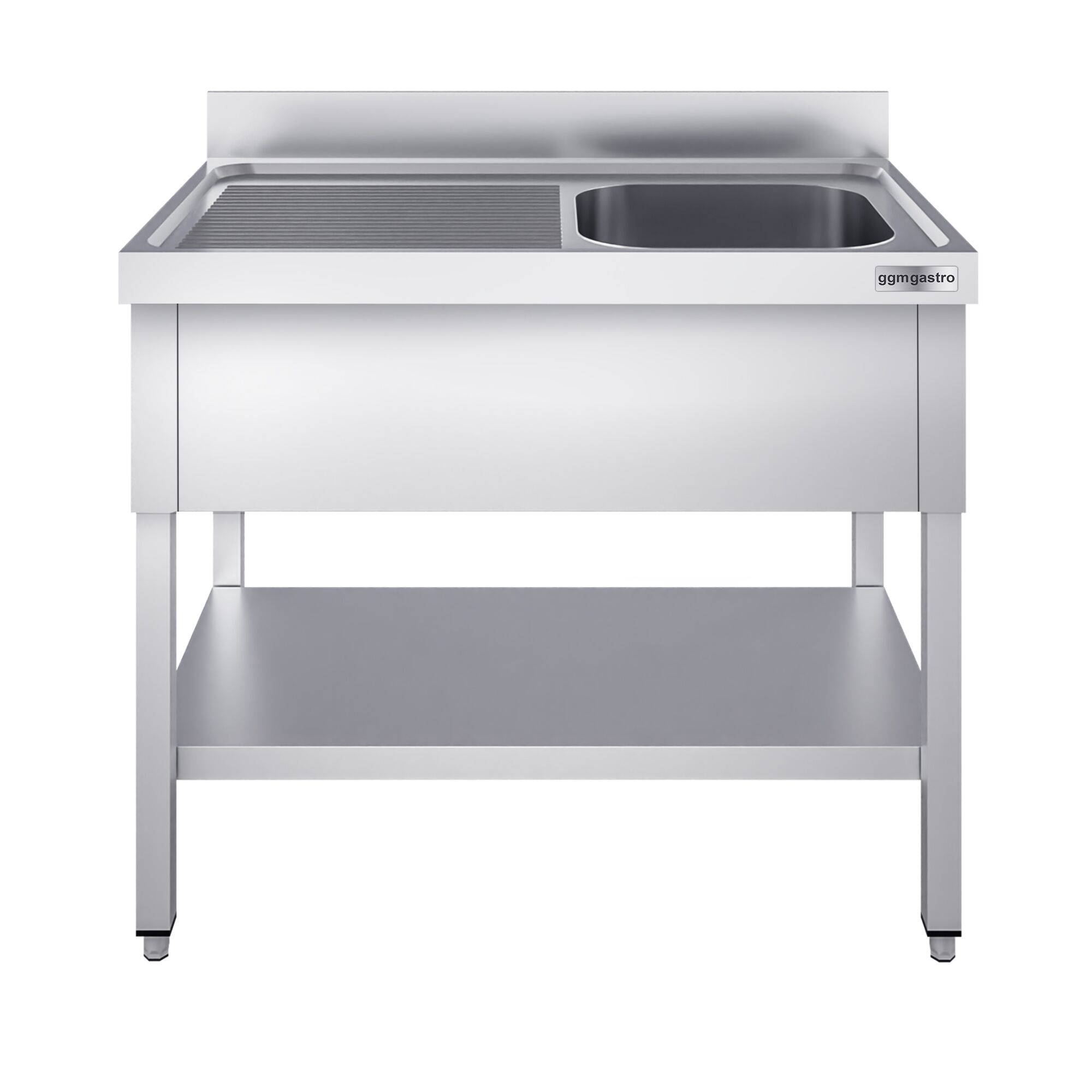 Valamulaud PREMIUM 1000x700 mm – riiuliga, 1 valamu paremal