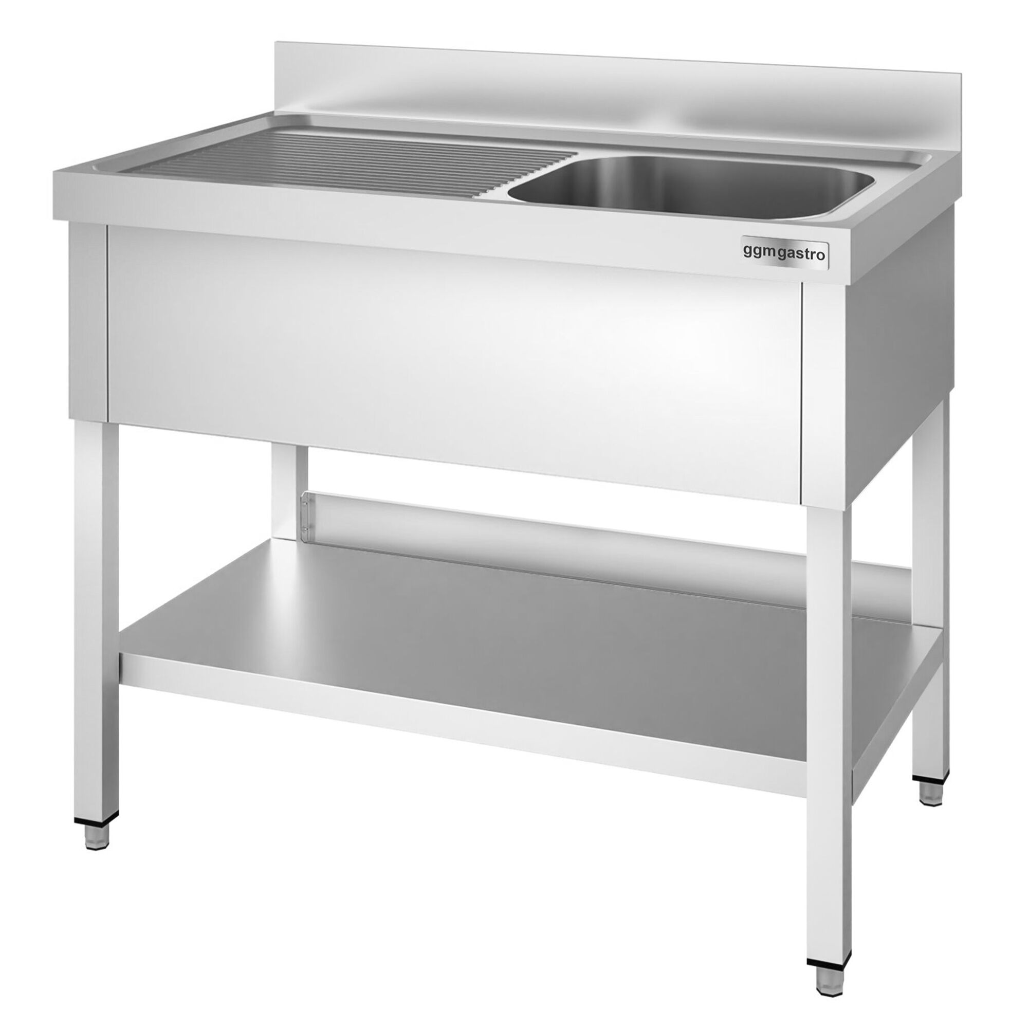 Valamulaud PREMIUM 1200x600 mm – riiuliga, 1 valamu paremal