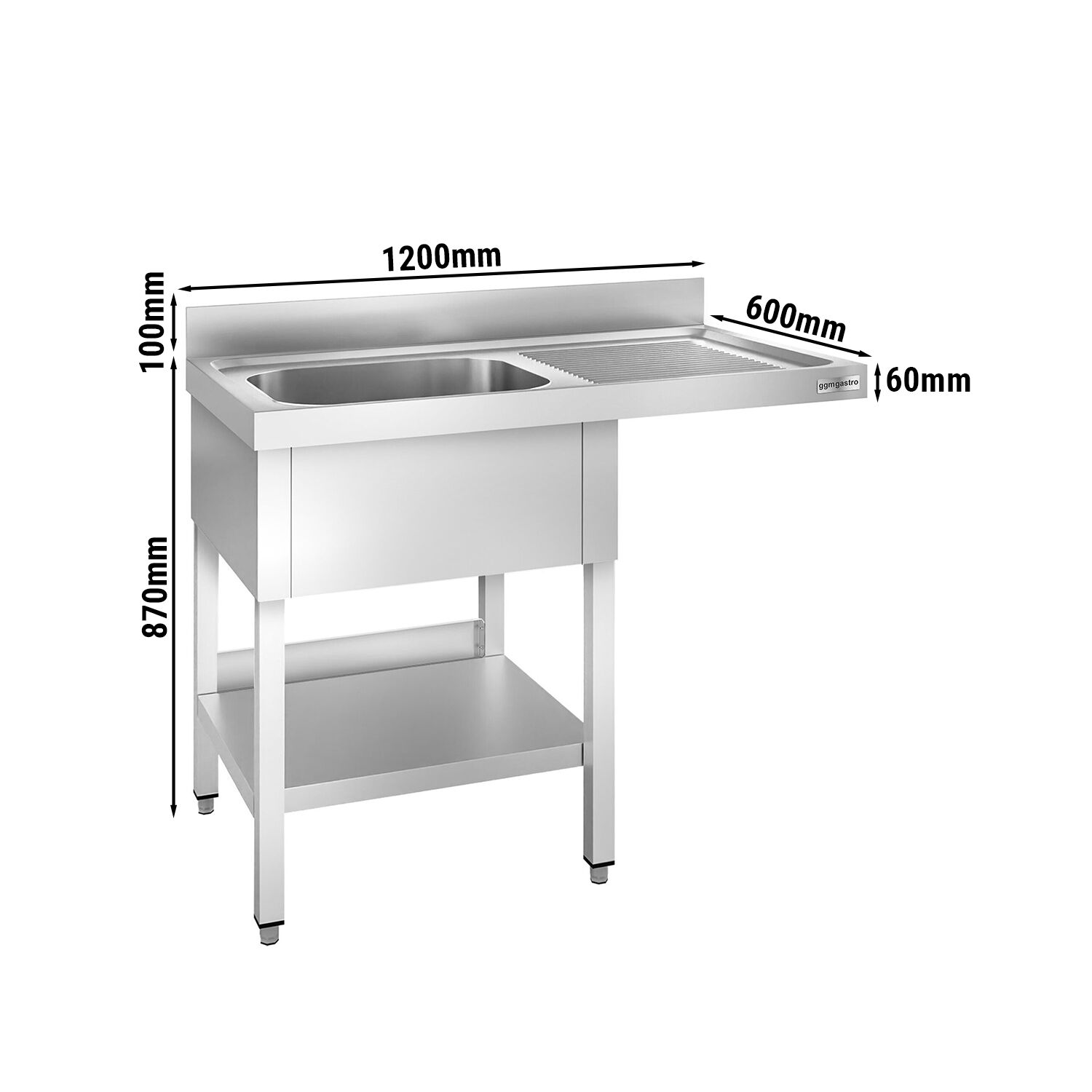 Eelpesulaud 1200x600 mm – 1 valamu paremal