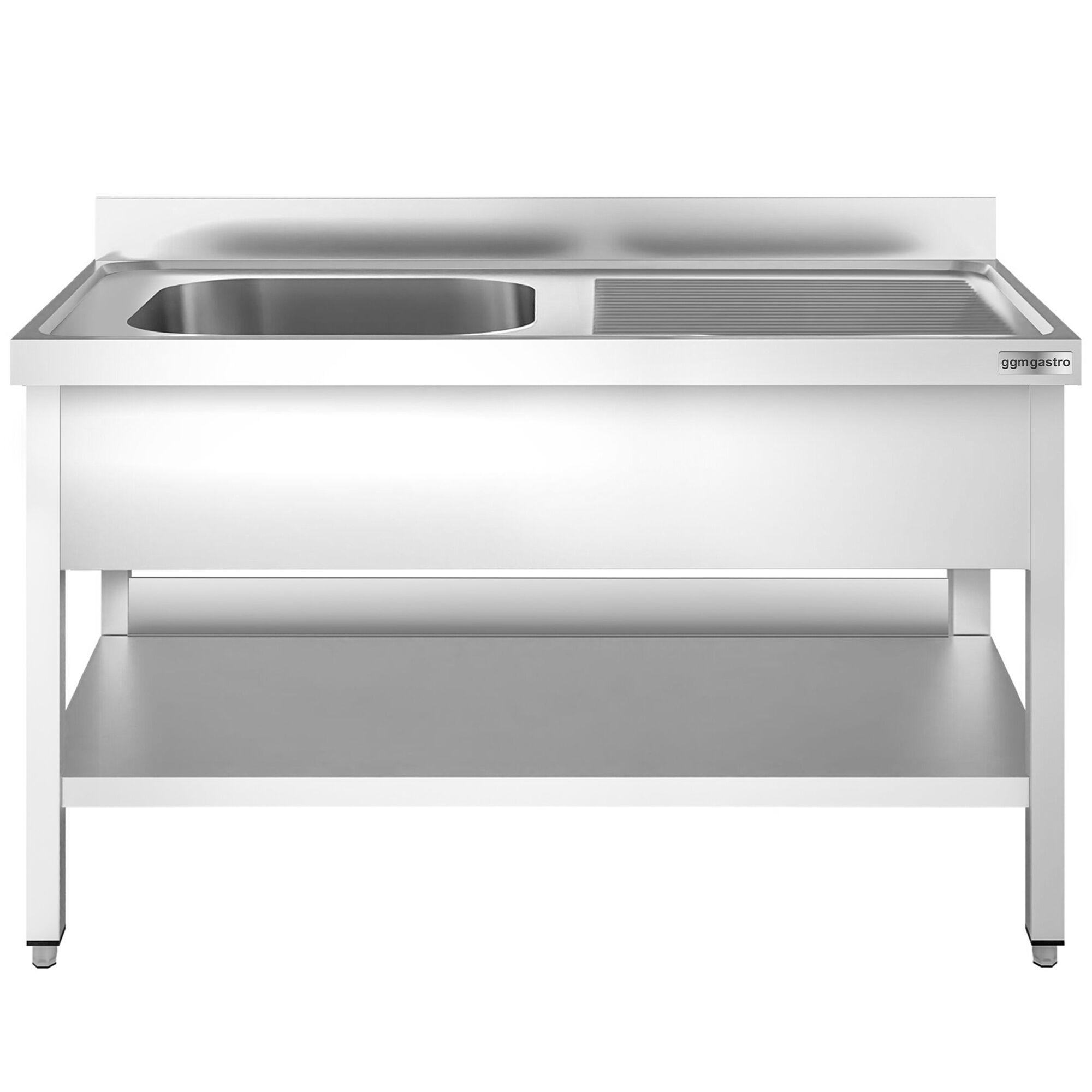 Valamulaud PREMIUM 1600x700 mm – riiuliga, 1 valamu vasakul