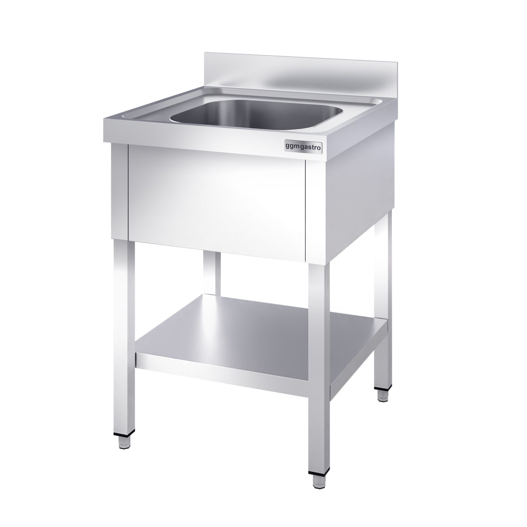 Valamulaud PREMIUM 600x700 mm – riiuliga, 1 valamu keskel