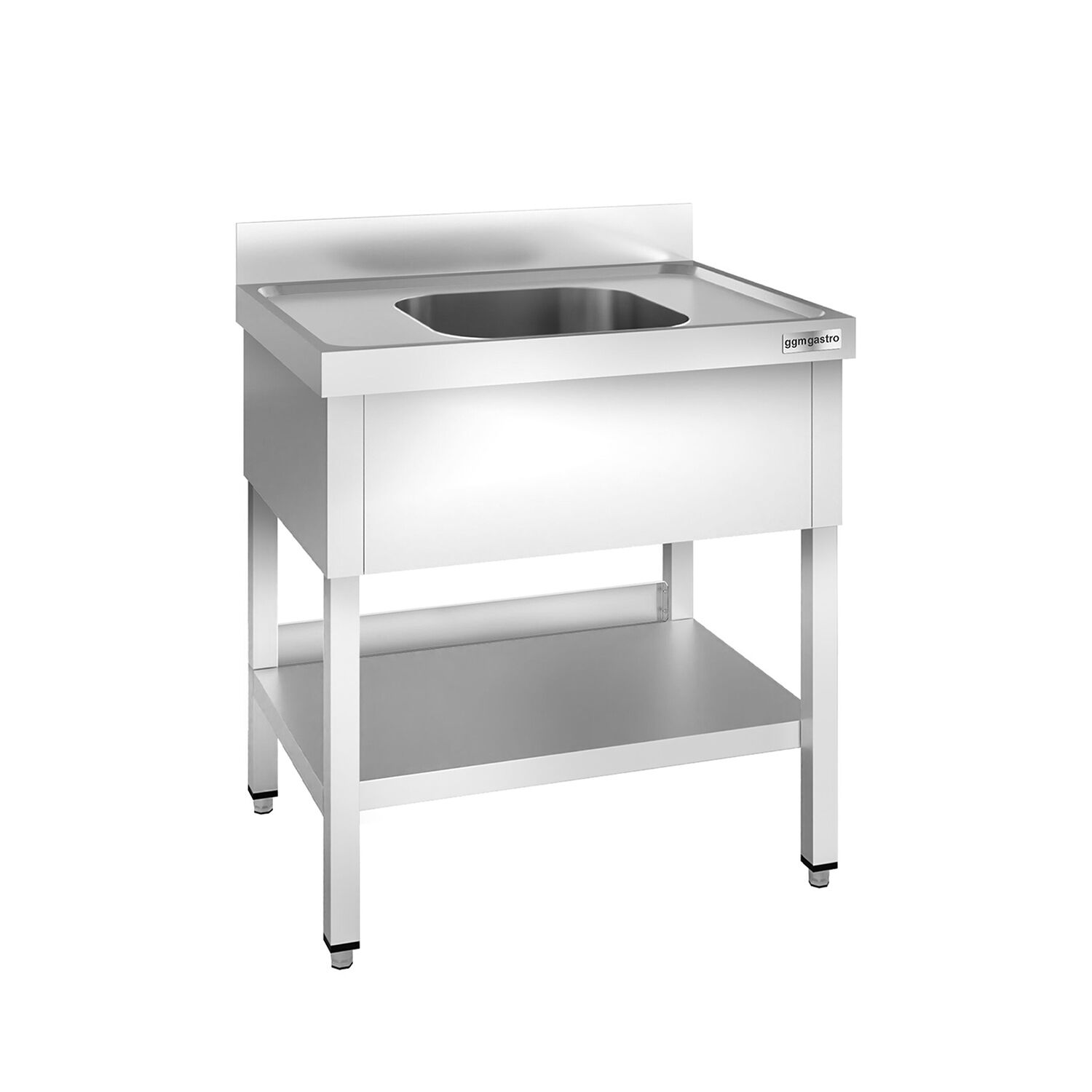 Valamulaud PREMIUM 800x600 mm – riiuliga, 1 valamu keskel, tagaservaga