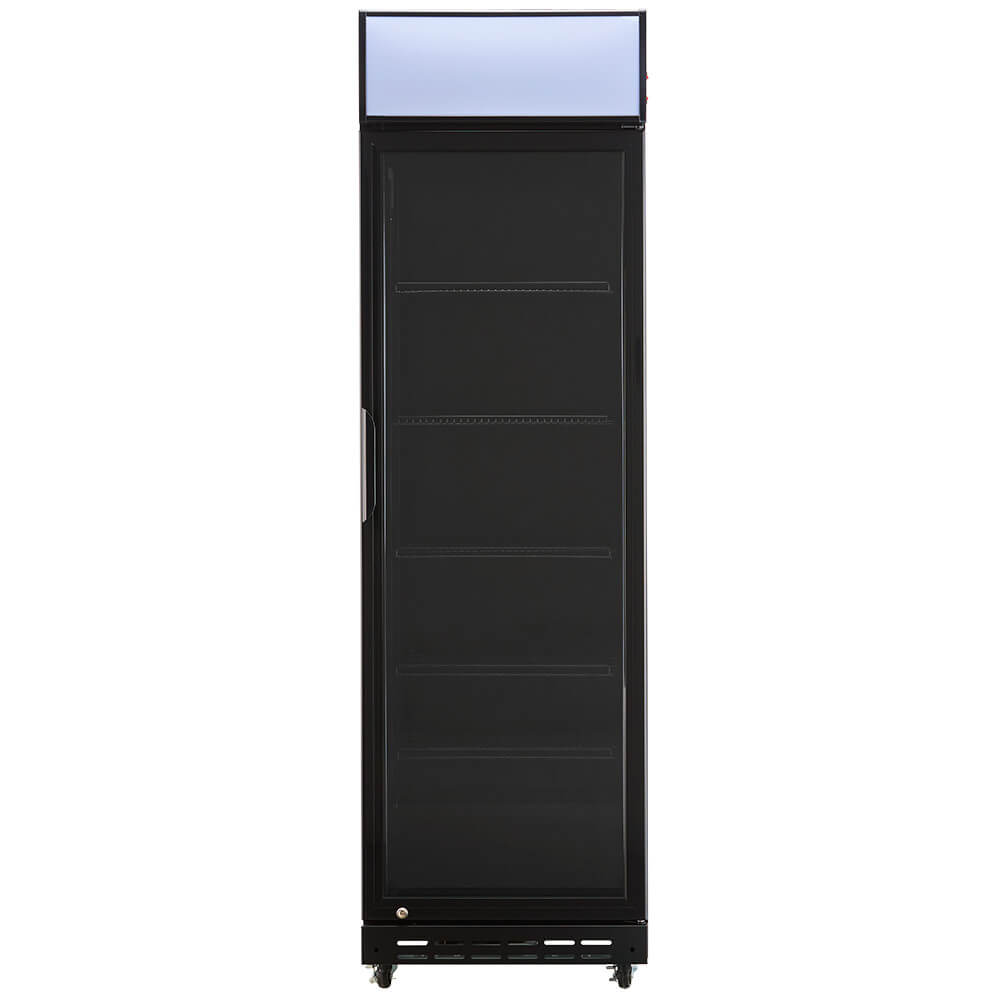 Klaasuksega külmik 386 l