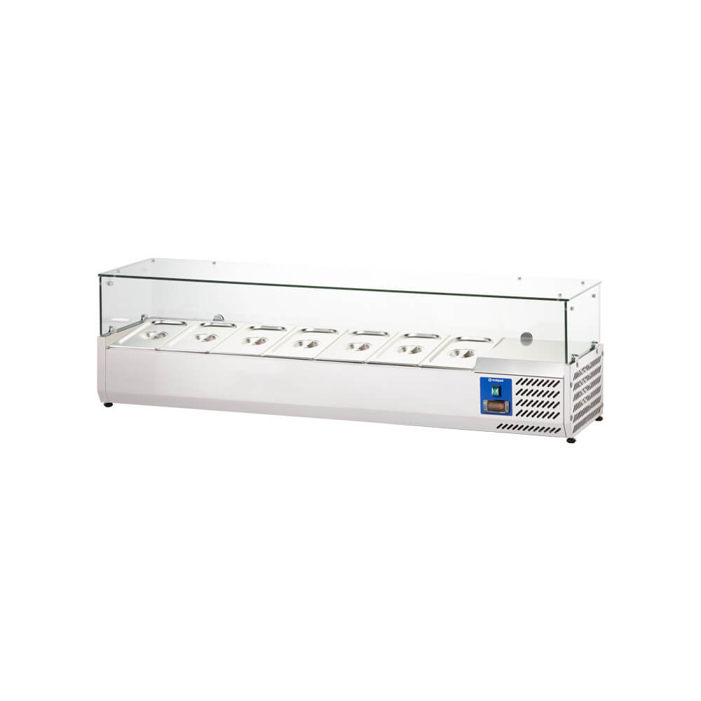 Klaasiga külmvitriin 1600 mm, 7 x GN 1/3